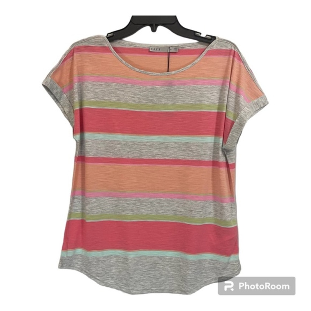 Last Chance 🚨 ASOS Oasis rainbow stripe t-shirt